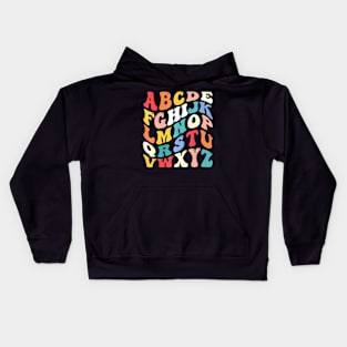 alphabet hi back to school ABC Pre K Kindergarten Teacher Kids Hoodie